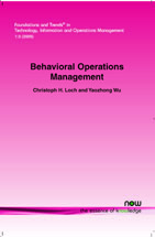 Behavioral Operations Management